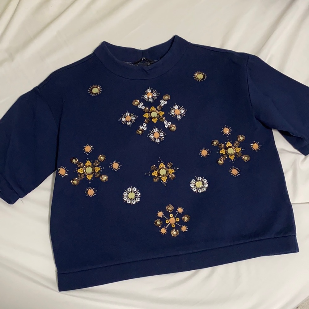 H&M Oversized Embellished Top